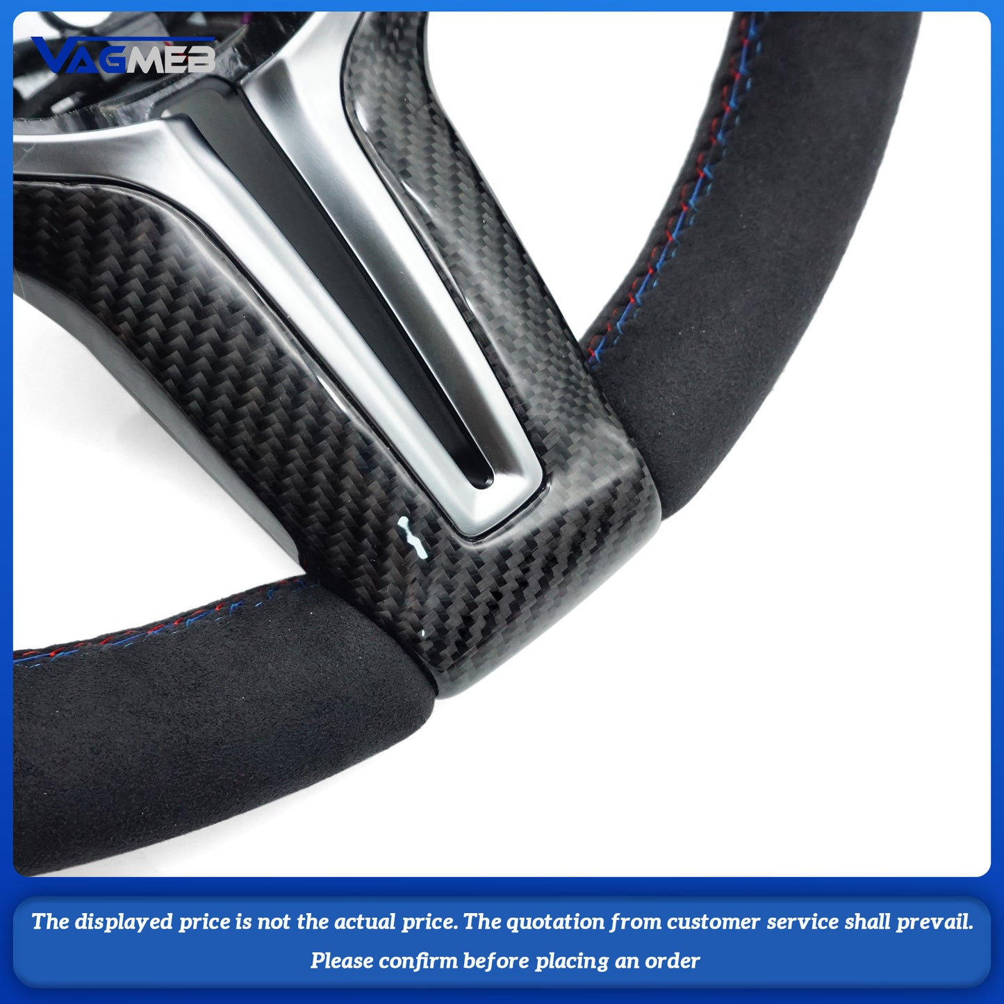 With Carbon Trim Full Alcantara With heating function Steering Wheel For BMW F01 F10 F20 F22 F30 F31 F32 M2 F87 M3 F80 M4 F82 F90 X5 F15 F16