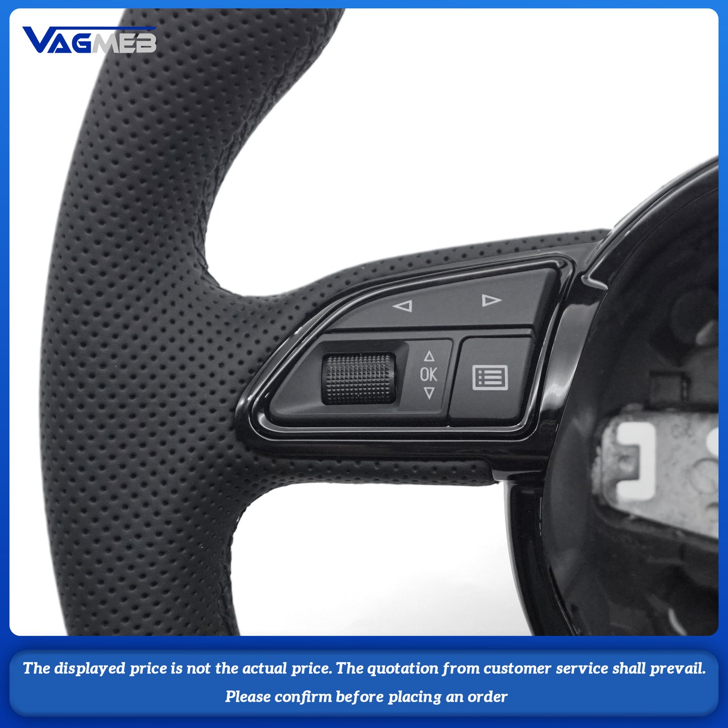 Perforated leather sports steering wheel for Audi A4 B8 A3 8V A5 Q3 Q5 Q7 steering wheel