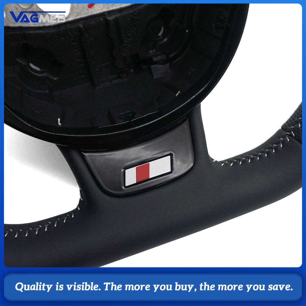 Leather material sports style steering wheel For Audi A4B8 steering wheel accessories, car accessories
