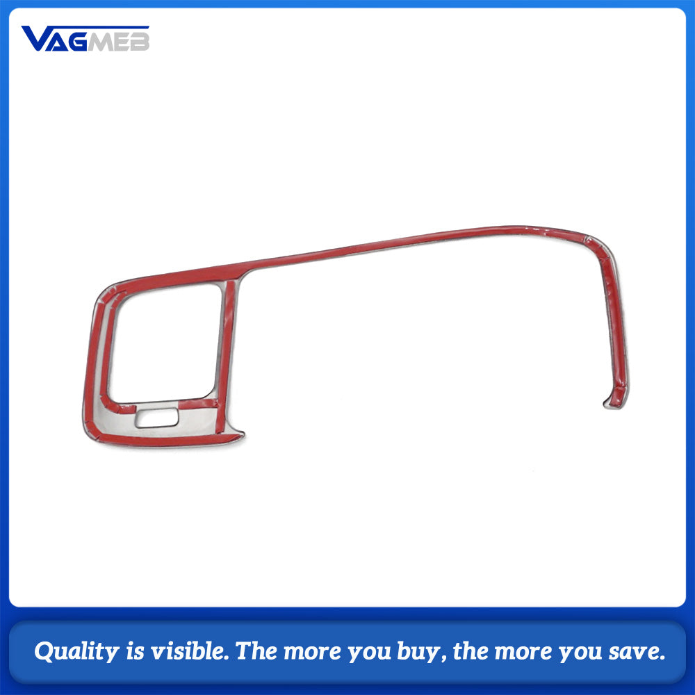 Car Styling Console Navigation Frame Decorative Cover Trim For Volvo S60 V60 2011-17 Interior Stainless Steel Strip Mouldings