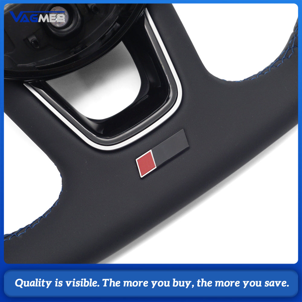 For Audi RS3 RS4 RS5 A3 8V A4 B9 A5 S3 S4 S5 Fully Perforated Leather Steering Wheel