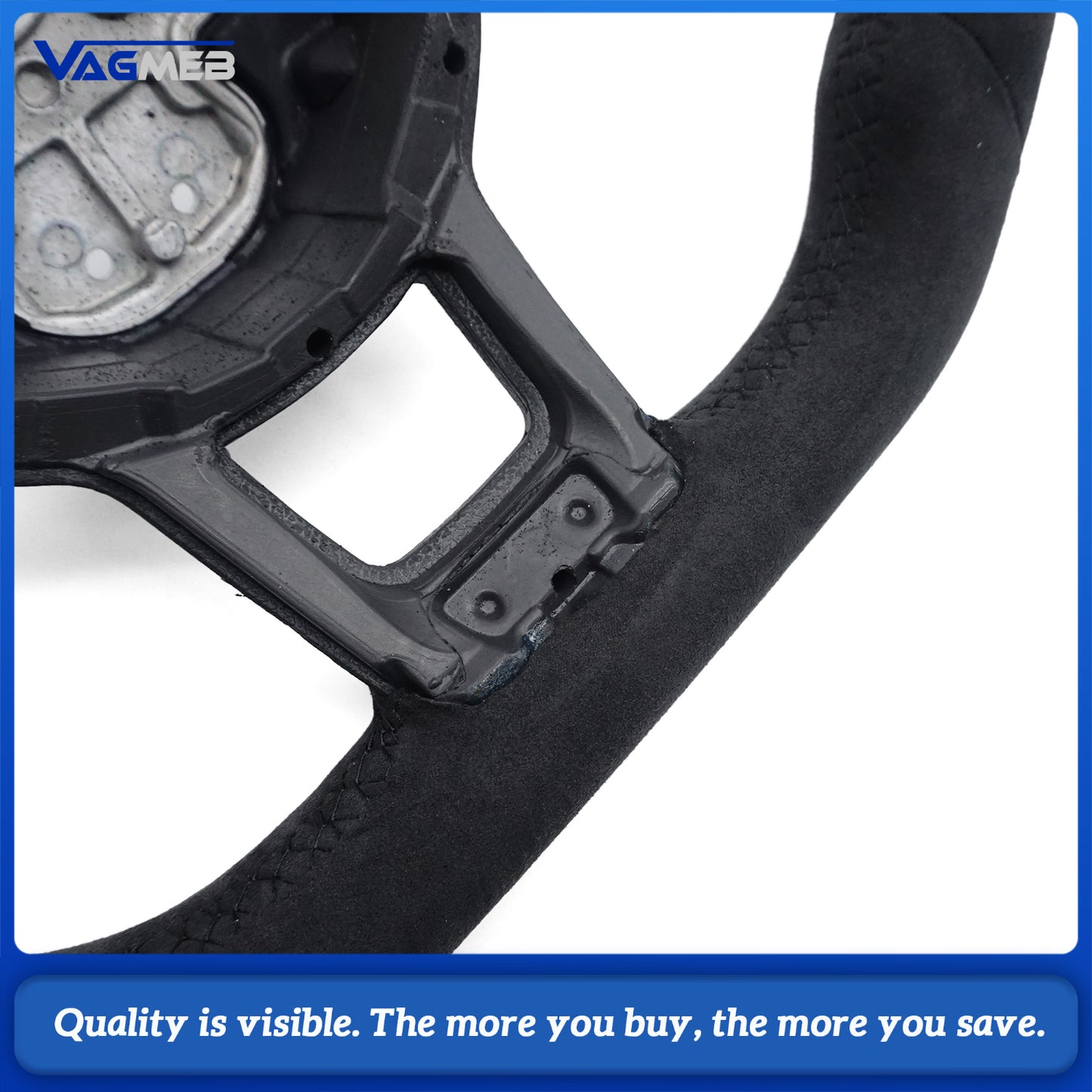 Alcantara leather steering wheel suitable for VW Golf MK7 7.5 GTI GTD GTE R Polo GTI Tiguan MK2 Passat B8 Sport steering wheel