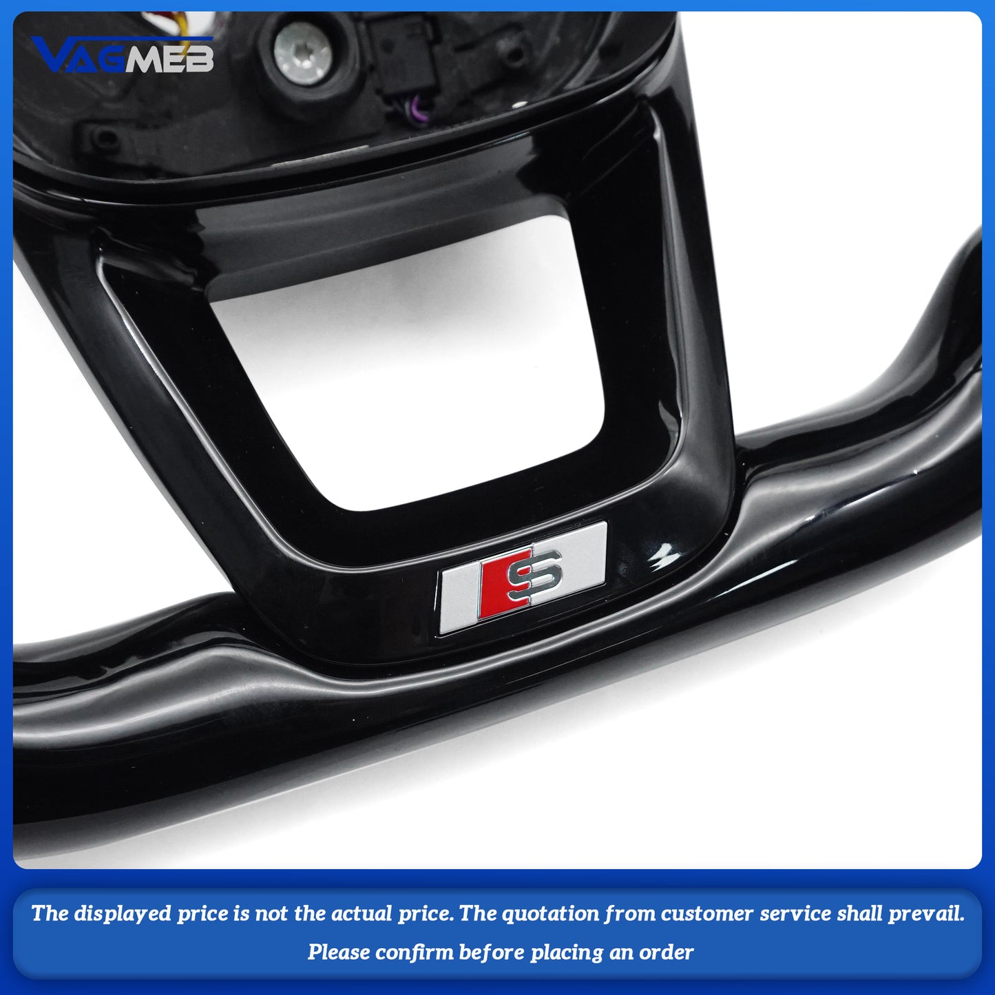 Alcantara leather steering wheel with paddle shifters and heating for Audi Q5 FY