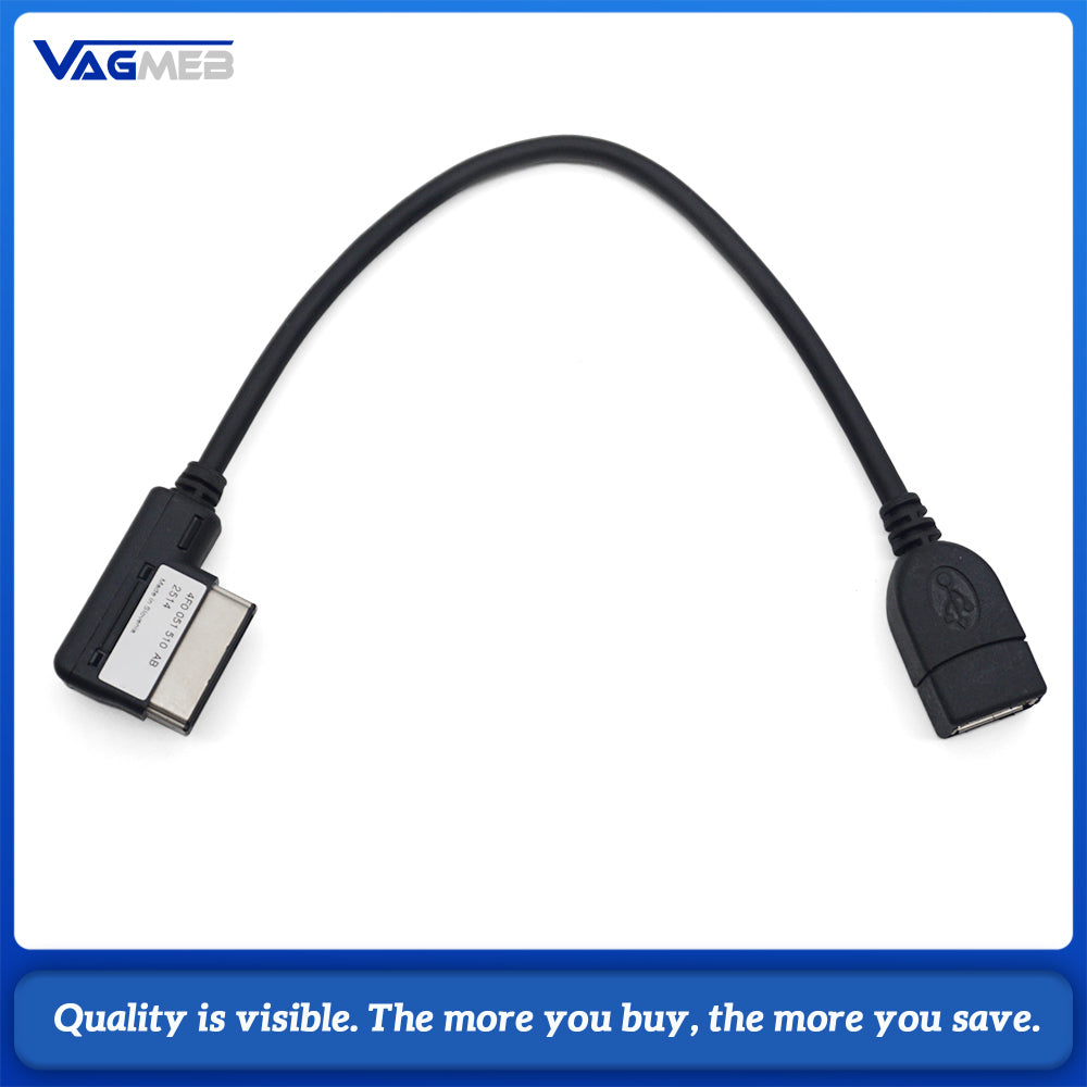 USB AUX Cable Music MDI MMI AMI to USB Female Interface Audio AUX Adapter Data Wire For AUDI A3 A4 A4L A5 A6 A8 Q5