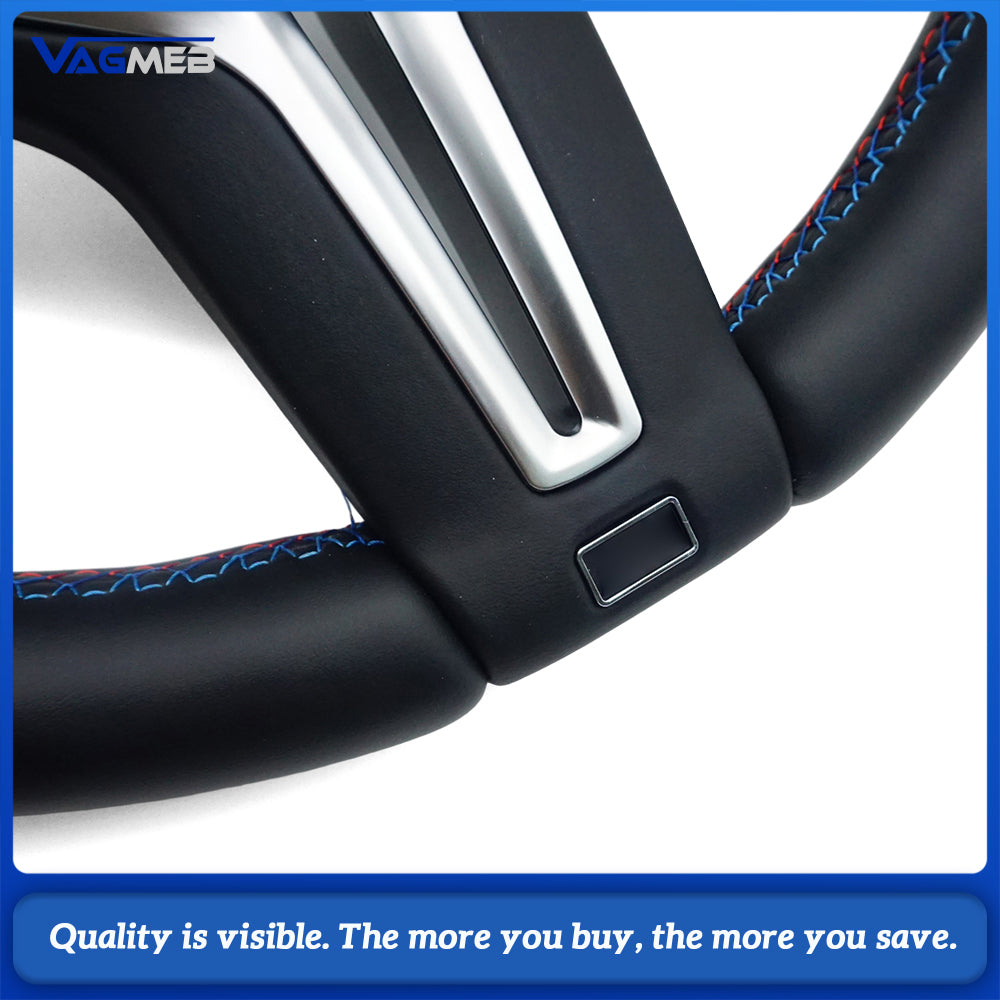 M Volante Lekrad Steering Wheel for BMW Half Alcantara F10 F11 F20 F21 F22 F25 F30 F31 F32 F33 F34 F36 F01 F06 F07 F12 F13 M3 M5