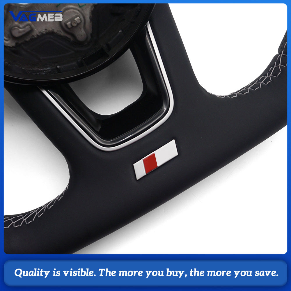 Car steering wheel for Audi A3 8Y perforated leather flat bottomed sports steering wheel car accessories