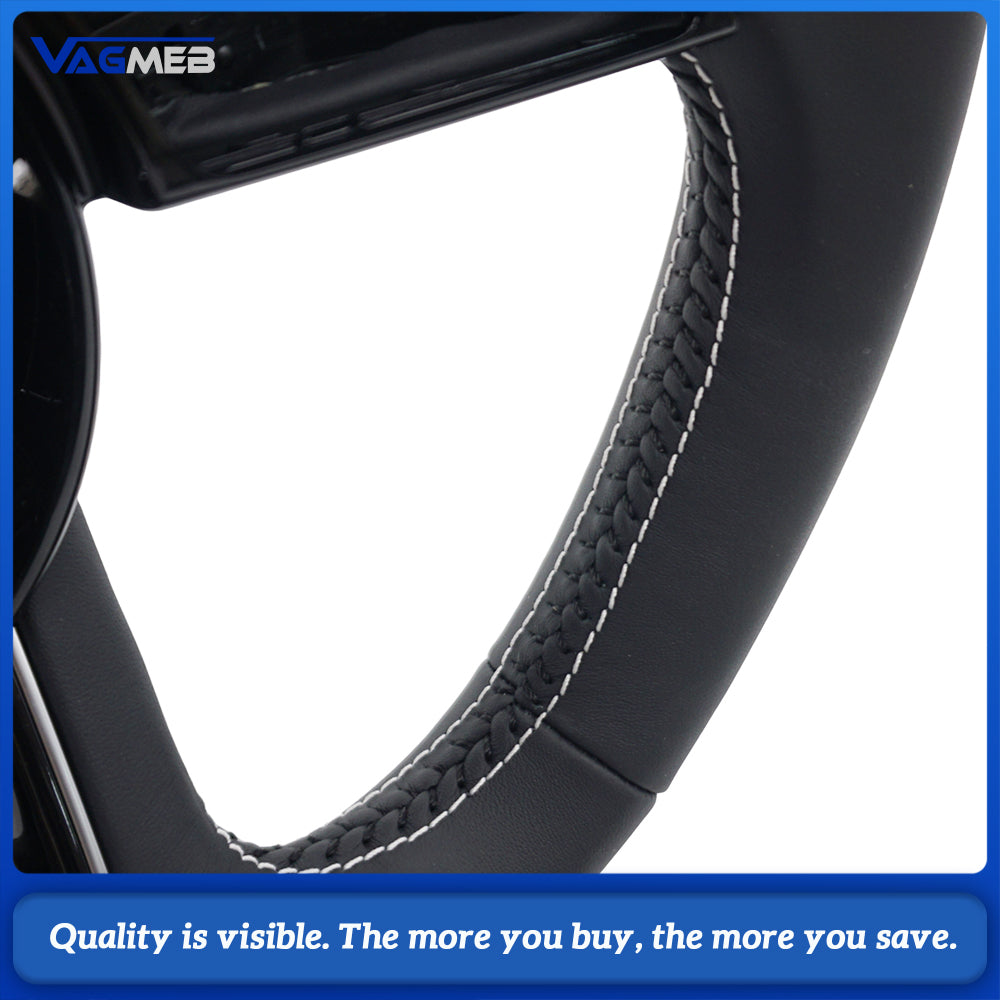 For Audi RS3 RS4 RS5 A3 8V A4 B9 A5 S3 S4 S5 Fully Perforated Leather Steering Wheel