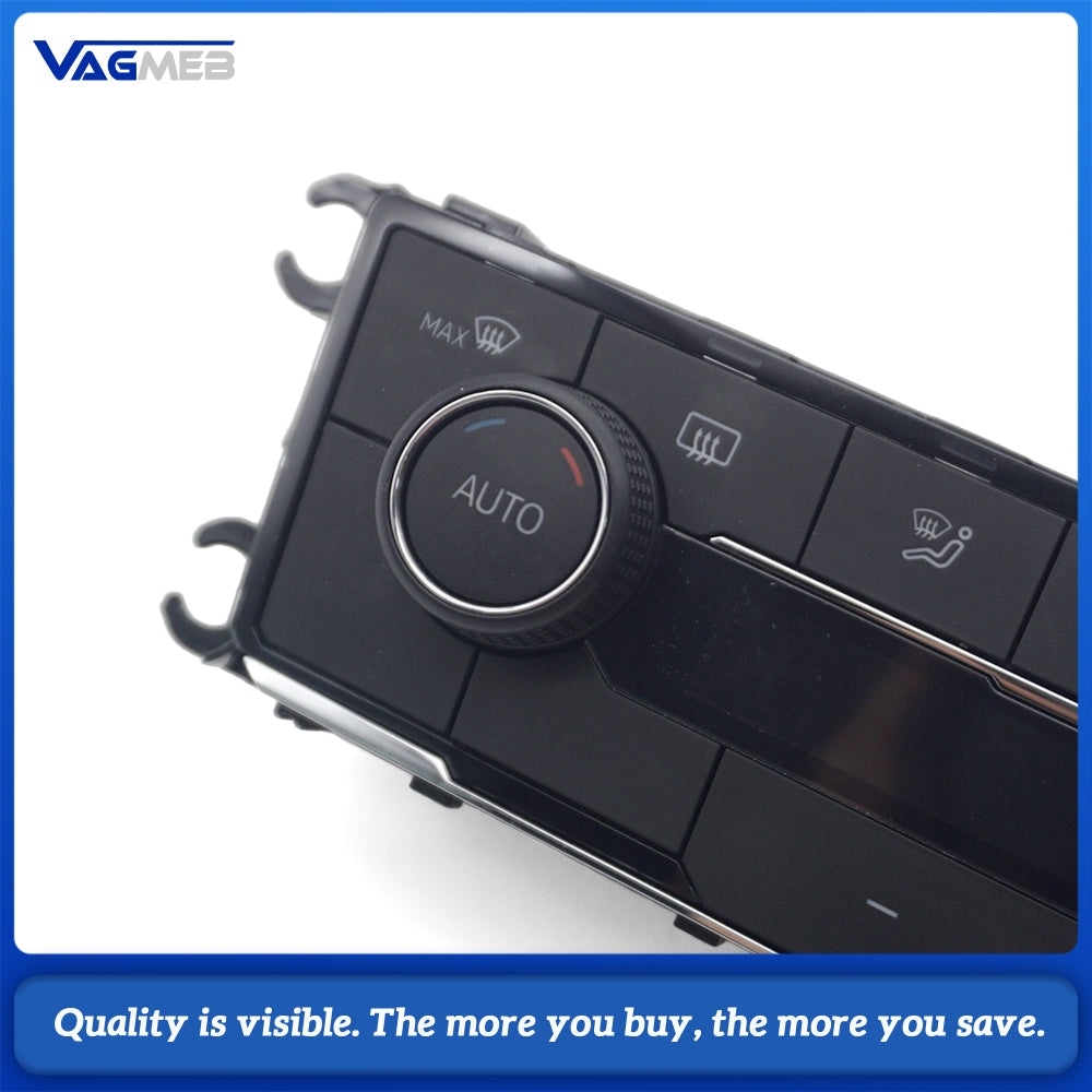 22G 907 044 F Auto Climate Control Panel for VW Polo MK6 Plus w/ Seat Heating Dual Zone AC Button Touch Air Conditioning Switch