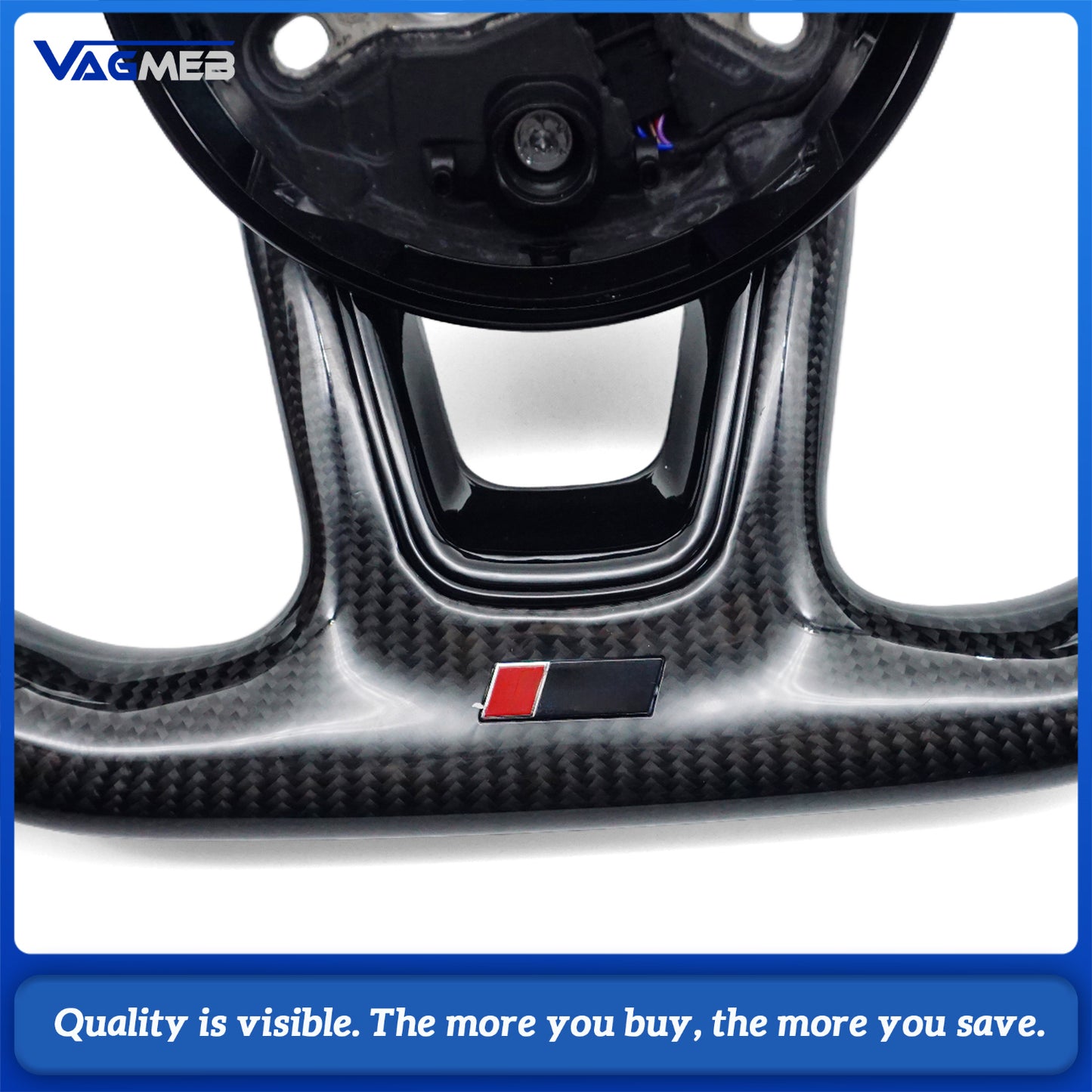 steering wheel for Audi A4 B9 A5 custom carbon fiber stitched steering wheel with paddles and buttons, Car Accessories