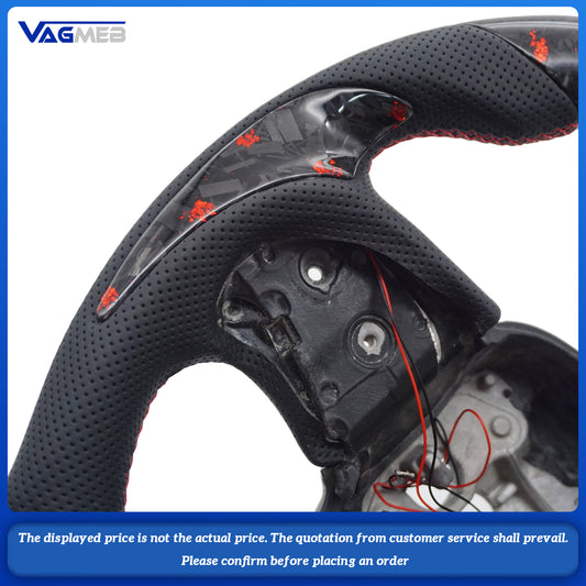 Cars accessories For Dodge Charger Challenger Hellcat Srt RT 2015+ Custom LED Rpm forged Alcantara carbon fiber steering wheel