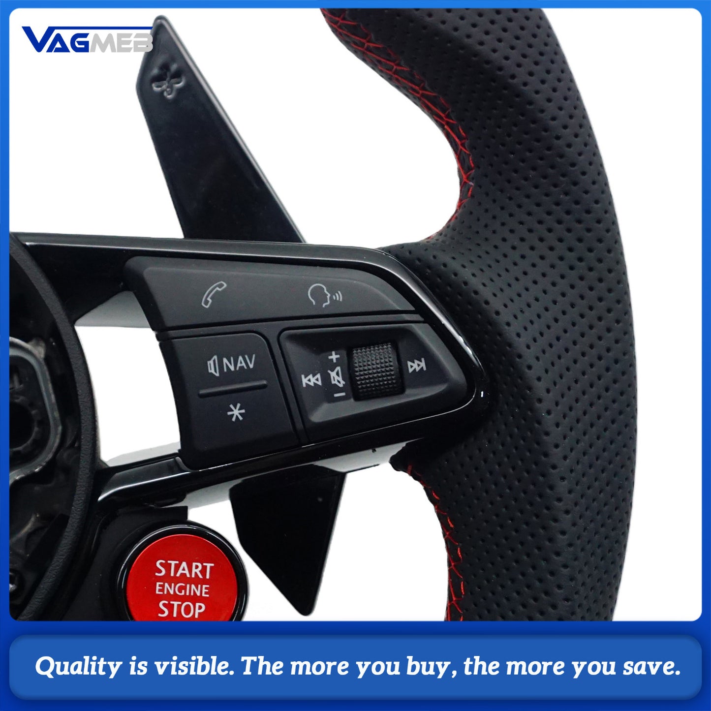 With Heating For Audi A3 A4B8 A5 A6C8 A7 Q3 Q5 S4 S5 S7 RS7 AModified R8 Steering Wheel Assembly R8 Disk Steering Wheel