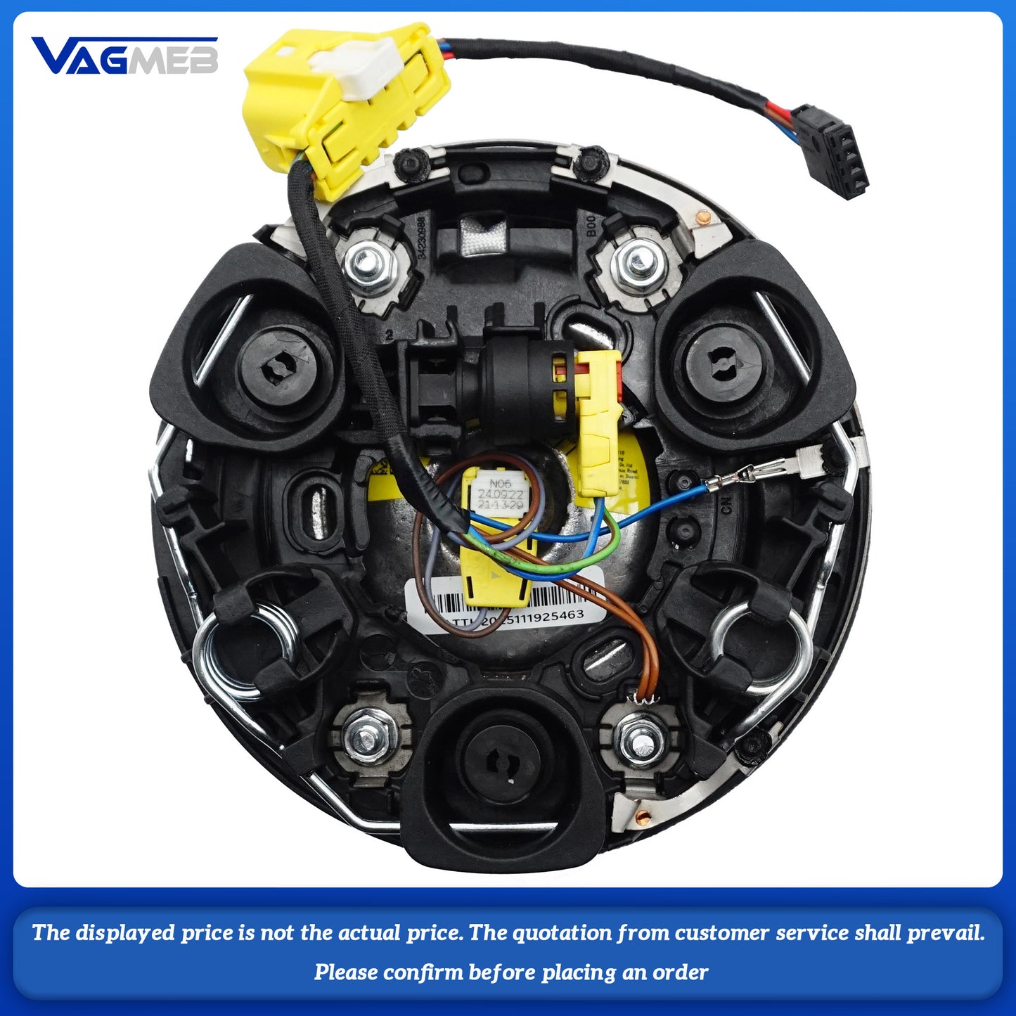 Steering wheel airbag cover multifunction steering wheel For Audi A4B9 Woolen light gray stripe