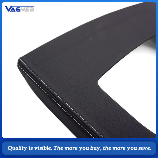 For Audi Q5FY  Model Super Microfiber Leather Gear Shift Panel Frame Adhesive-Backed Trim Central console trim frame