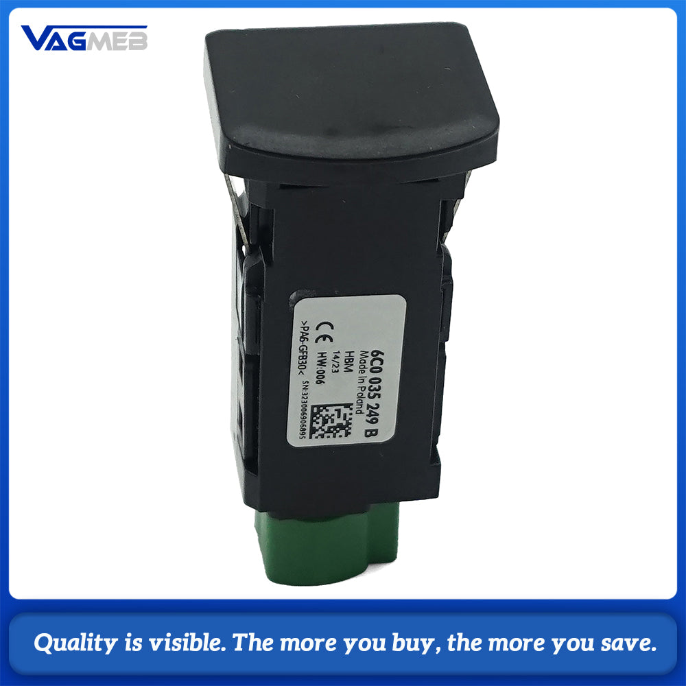For VW Golf convertible PoloDerbyVento IND Sharan Multivan Scirocco AlhambraUSB socket AUX IN socket 6C0 035 249 B