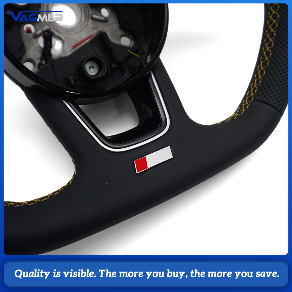 For Audi A4 B9 Automatic Sport Style Leather steering wheel car accessories