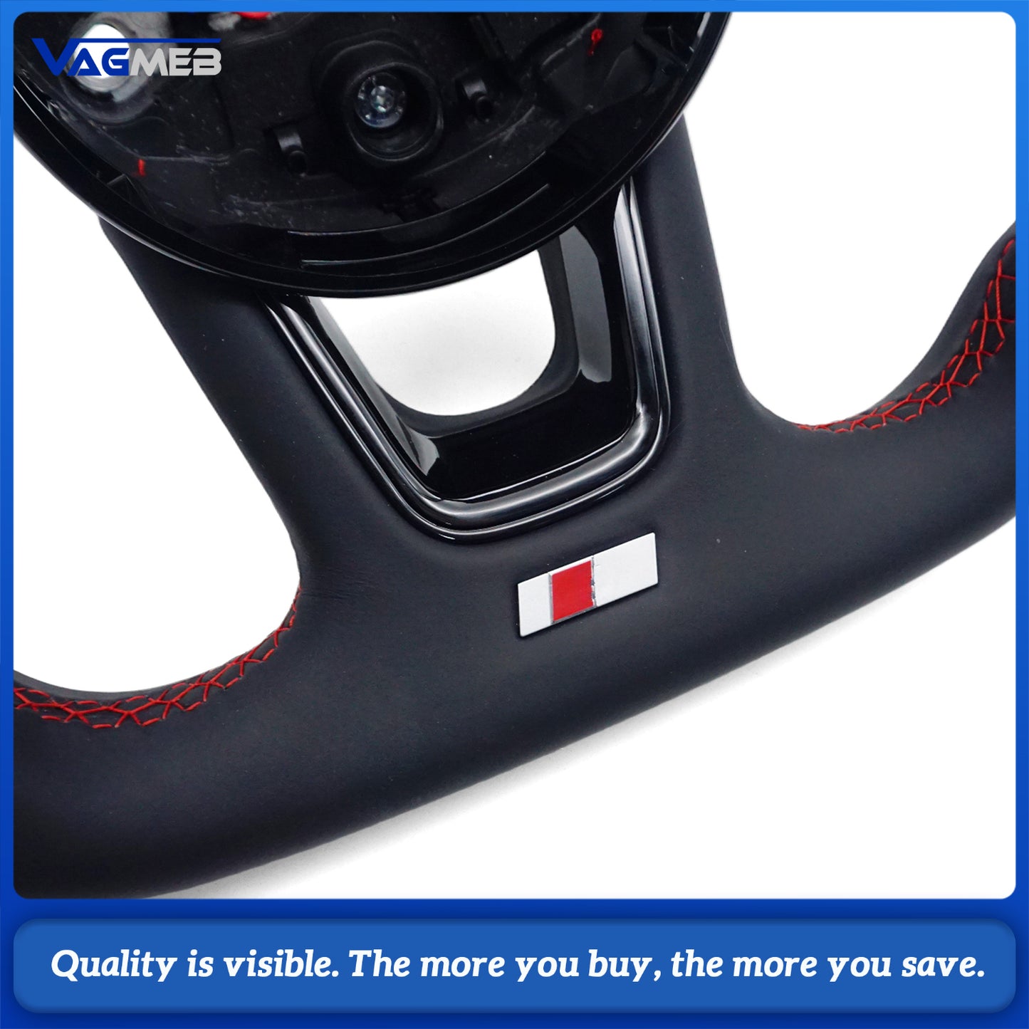 Heated steering wheel suitable for Audi A4 B9 S3 RS4 RS5 A3 A5 S3 S4 S5 2017-2024 leather flat bottomed steering wheel