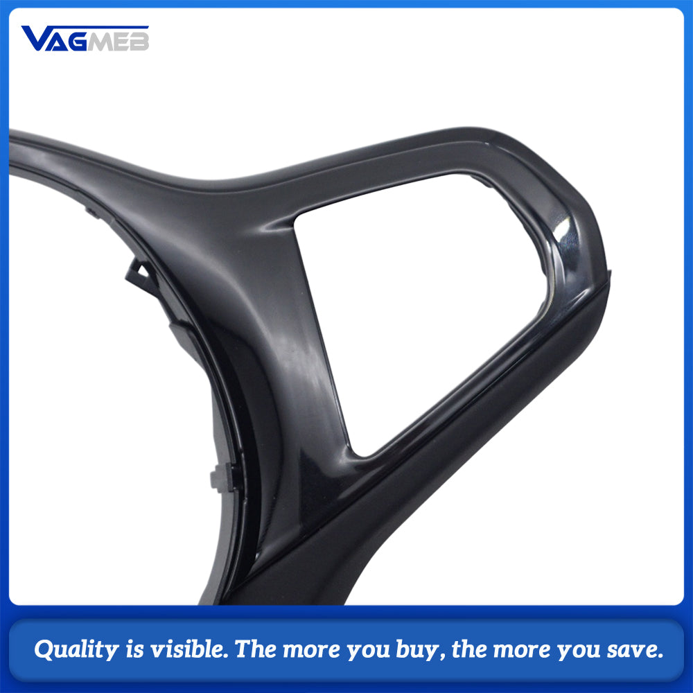 Car Piano Black Steering Wheel Button Decor Frame Trim For BMW G Series, Reserved Heating Switch Hole, No Backlight Hole For Buttons Replacement