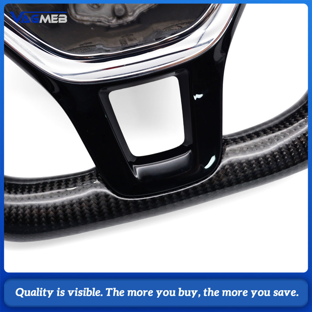 For VW Golf MK 7 7.5 custom carbon fiber alcantara steeringwheel with button frame stitching color can be customized