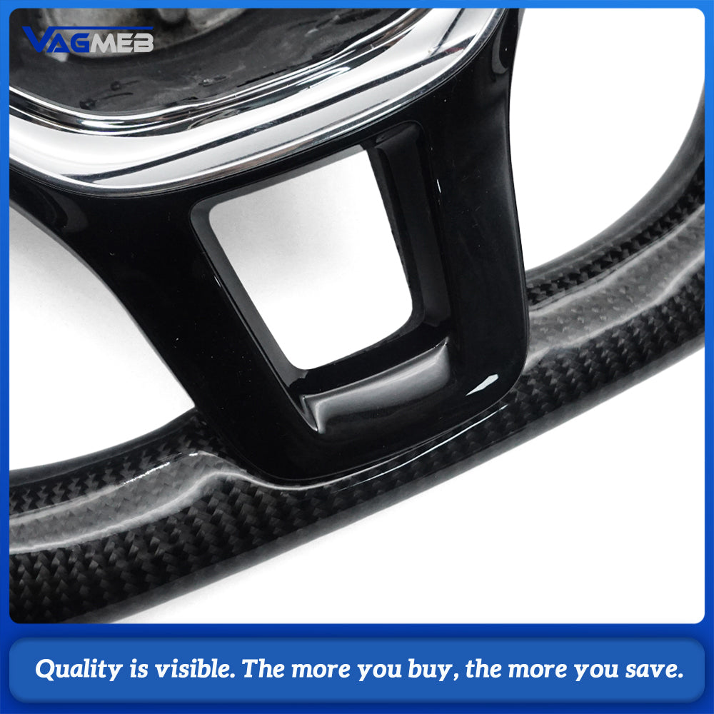 Carbon Fiber Semi Perforated Sports Steering Wheel,For VW GOLF 7 MK7 Transporter T6
