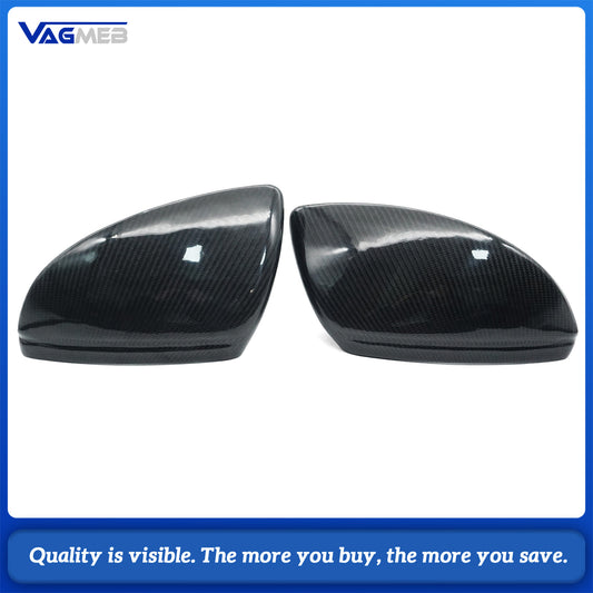 For Audi A6C8 Side Door Carbon Fiber Look Rearview Case Car Accessories