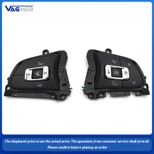 Multi-function Steering Wheel Switch Button Panel Cover Bezel For VW Passat Variant