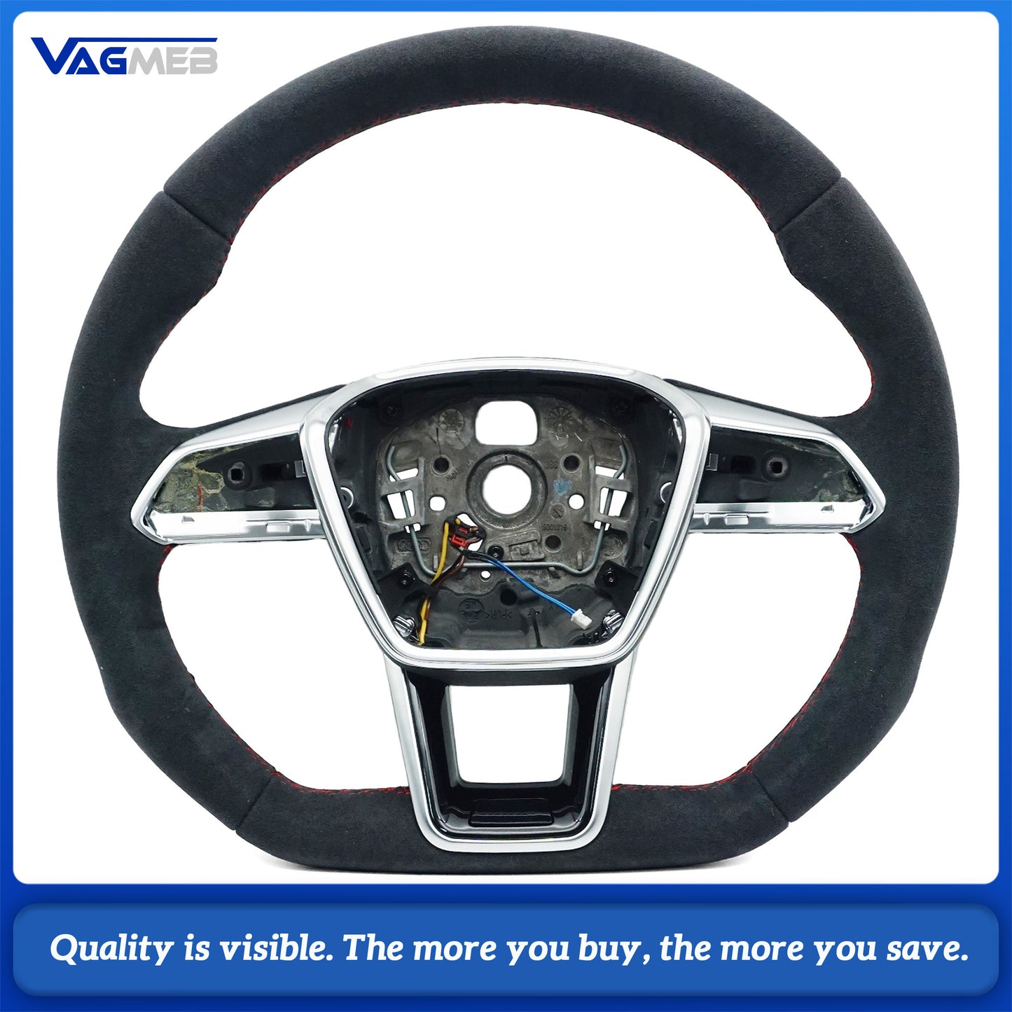 For Audi ABT logo A6 C8  heating punch steering wheel