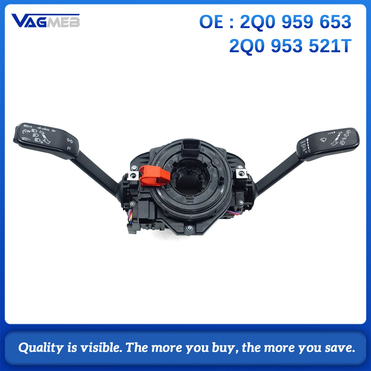 Steering column combination switch multi-function switch suitable For VW POLO  Skoda Octavia 2Q0 959 653 2Q0 953 521T