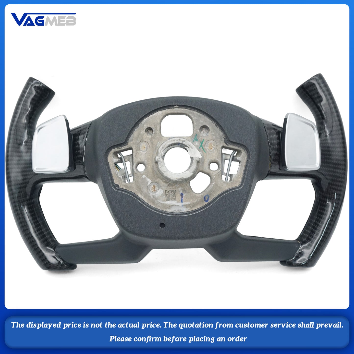 For Audi A8 Four spoke carbon fiber steering wheel with shift paddles