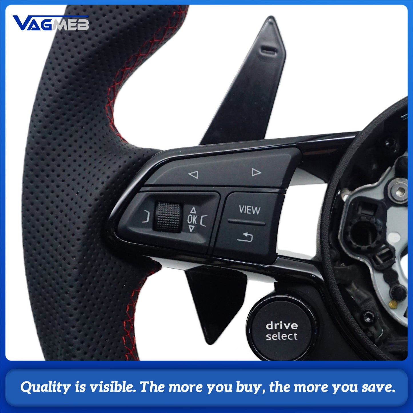 With Heating For Audi A3 A4B8 A5 A6C8 A7 Q3 Q5 S4 S5 S7 RS7 AModified R8 Steering Wheel Assembly R8 Disk Steering Wheel