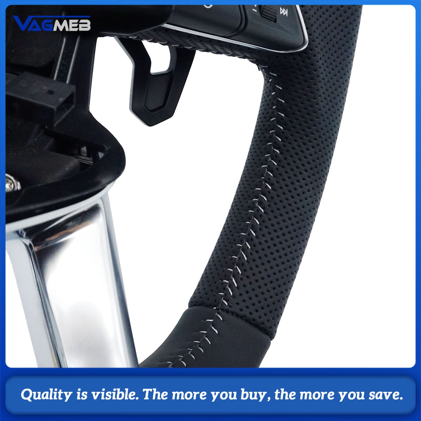 Heated steering wheel suitable for Audi Q3 F3 perforated leather multifunction steering wheel, steering wheel accessories