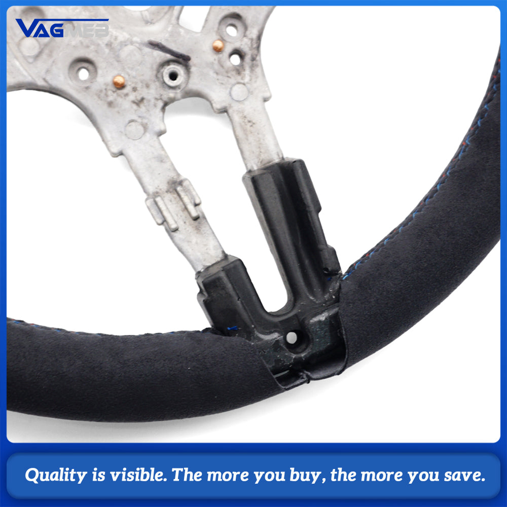 With White Top Mark CS Style Steering Wheel Core for BMW F01 F07 F10 F20 F21 F22 F25 F26 F30 F31 F32 F36 M2 M3 F80 F82 F15 F16