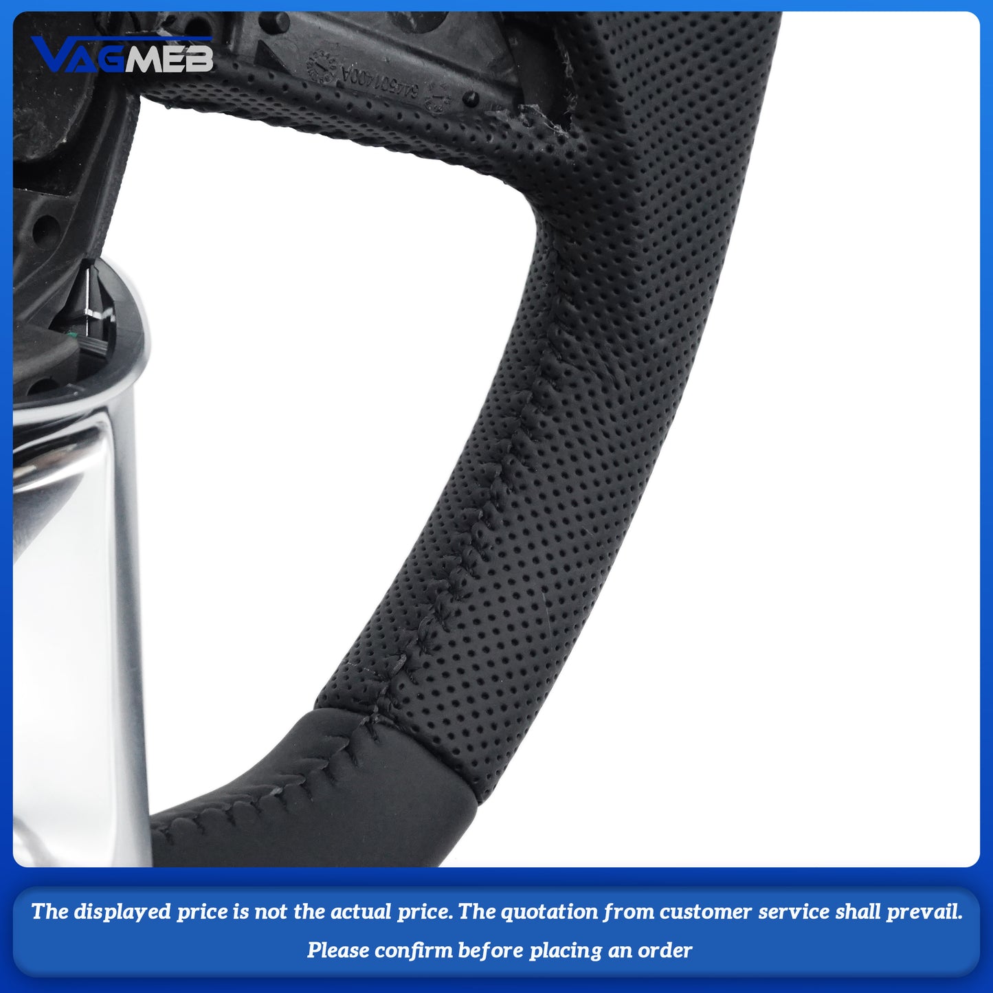 For Audi S RS Sline logo  Q3  custom all alcantara bare steering wheel Custom multicolor stitching