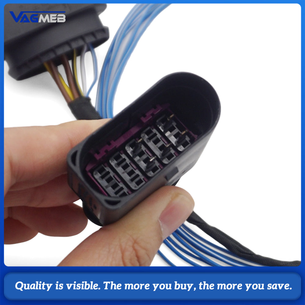 For VW Golf 7 MK7 HID Xenon Headlight 10 to 14 Pin Connector Adapter Wire Harness Vehicle Cable