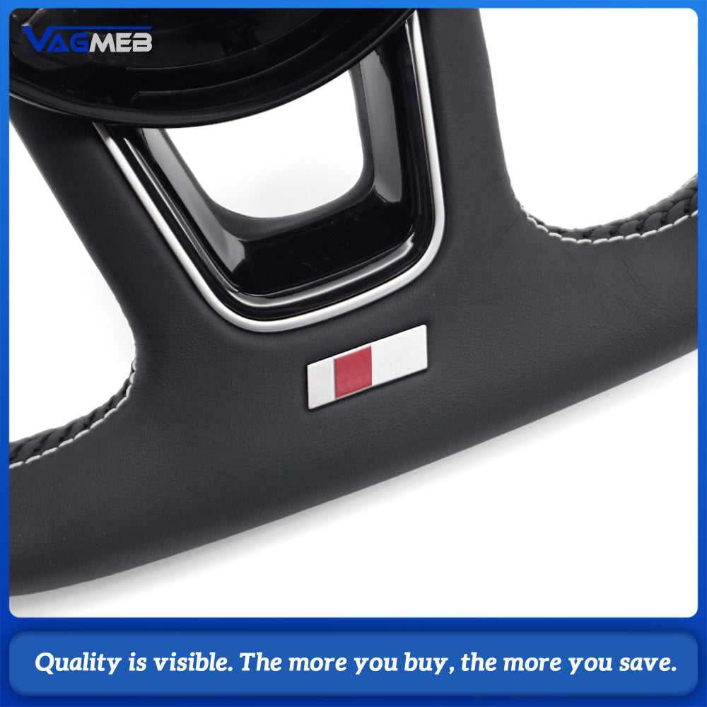 For Audi RS3 RS4 RS5 A3 8V A4 B9 A5 S3 S4 S5 Fully Perforated Leather Steering Wheel