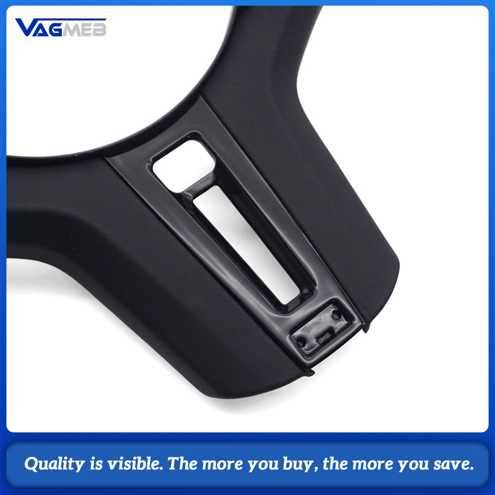 Car Piano Black Steering Wheel Button Decor Frame Trim For BMW G Series, Reserved Heating Switch Hole, No Backlight Hole For Buttons Replacement