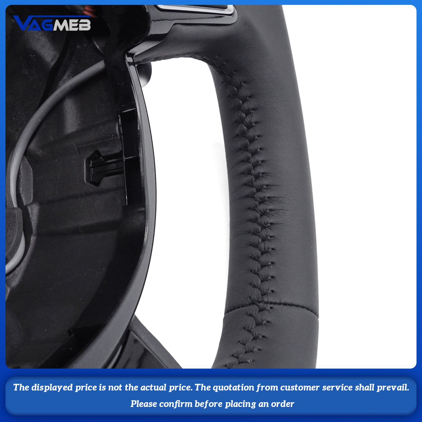 assembly leather D-shaped sports steering wheel for Audi A3 8V  steering wheel,With buttons and paddles