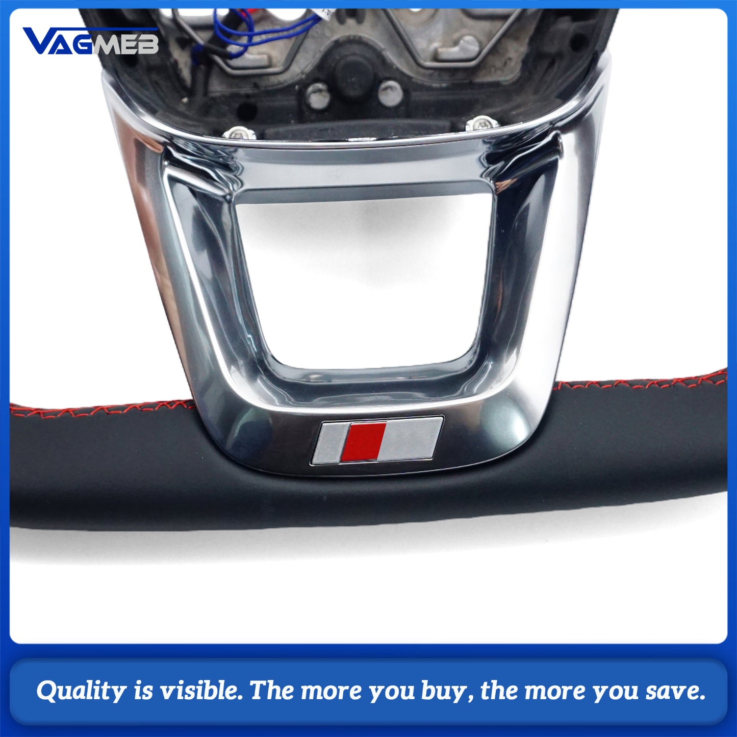 For Audi Q3 F3 Full leather perforated flat bottomed steering wheel With heating function