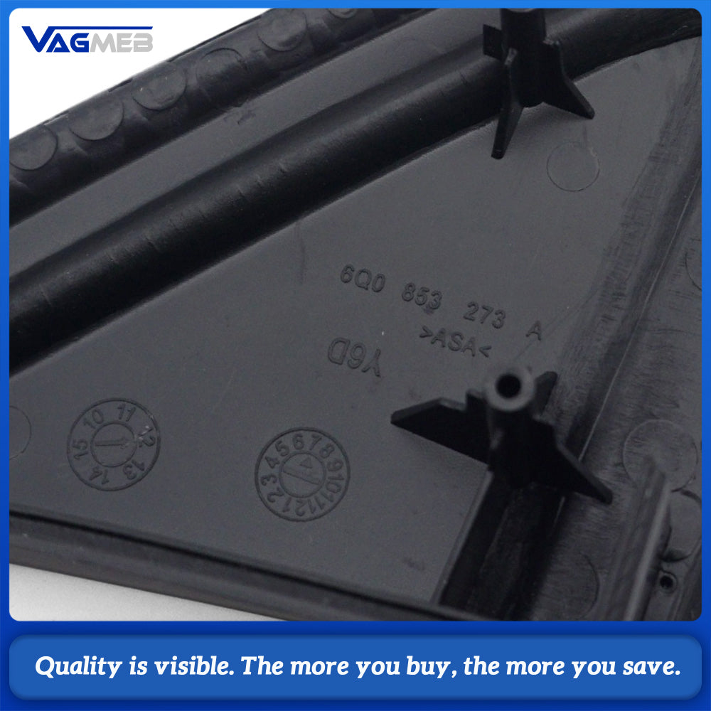 1pc/1Pair Rearview Mirror Cover Exterior Wing Triangle Rear View Mirror Trim 6Q0853273A 6Q0853274A For VW Polo 4 9N3 2006-2010