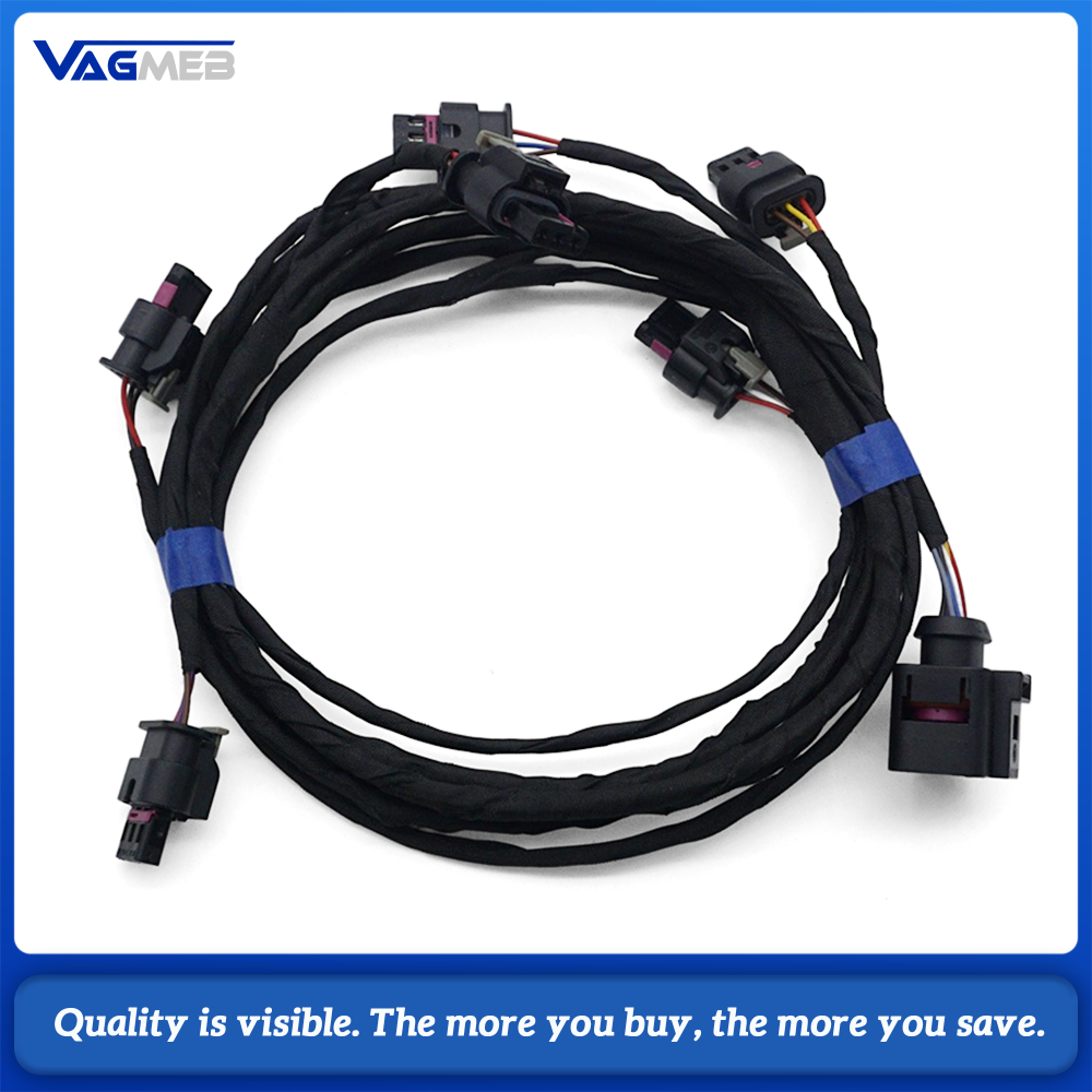 Car Front Rear PDC Parking Radar Wiring Harness Cable Kit 0K to 12K PLA Upgrade Harness For Volkswagen Golf 7 MK7 Parking Assist Retrofit