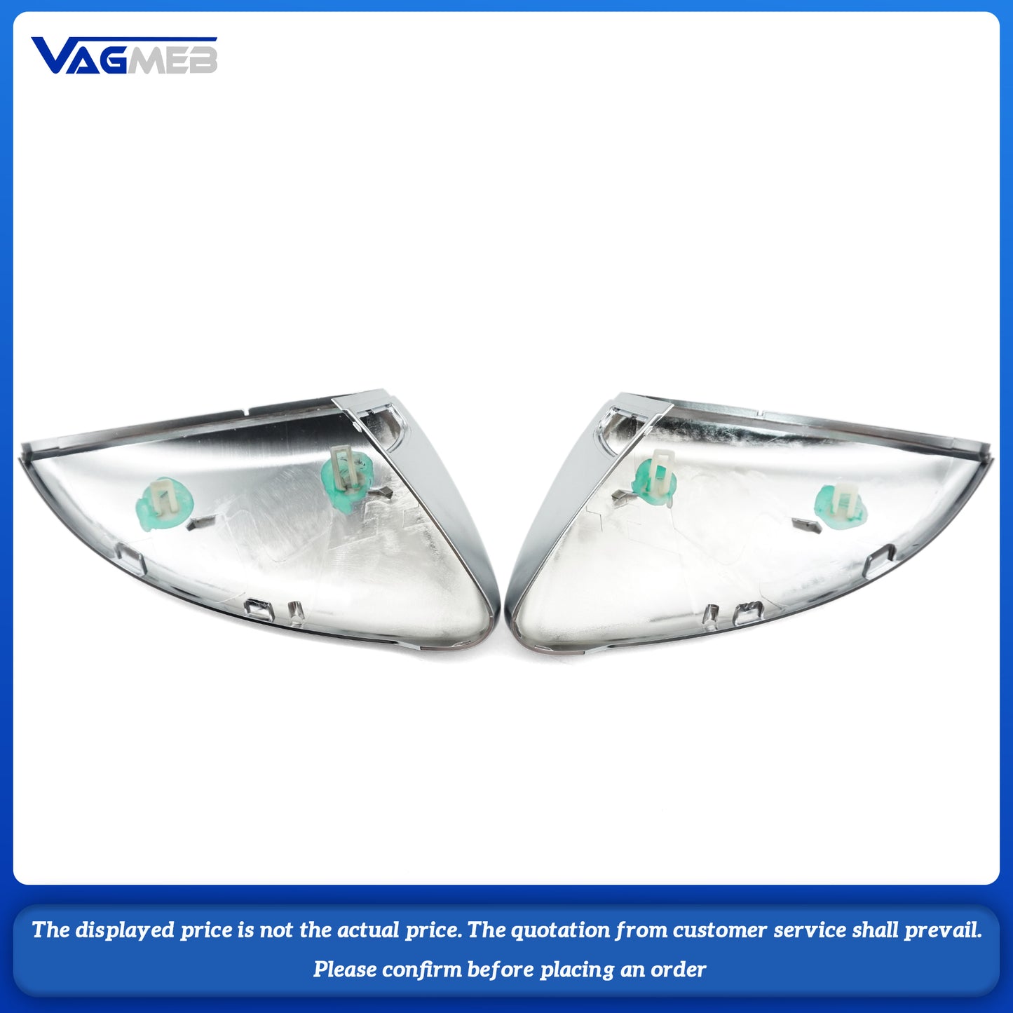 Car Mirror Cover For VW Golf MK7 Matte Chrome Silver Rearview Mirror Cover Protection Cap Car Styling