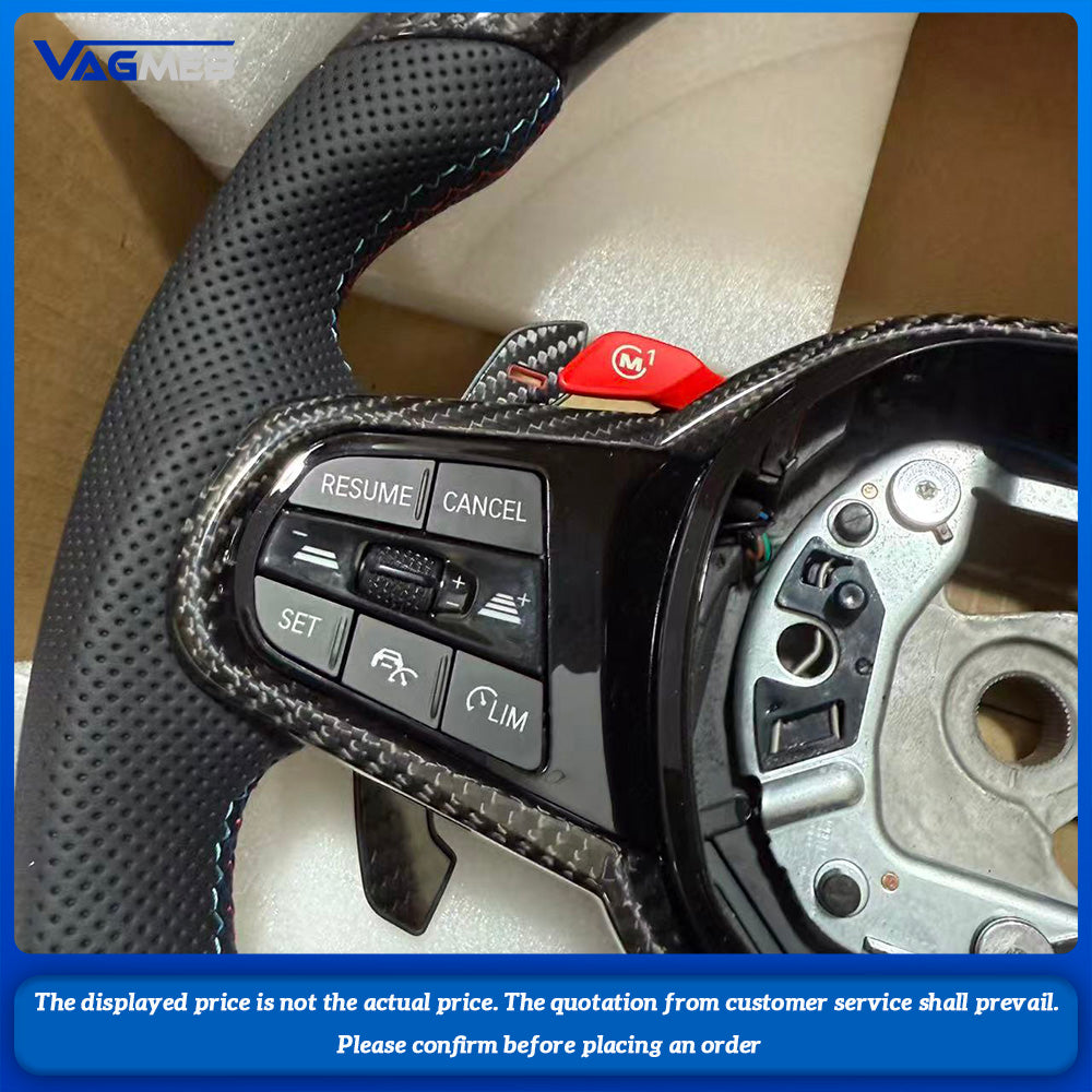 For BMW M3 M4 M340i G80 G81 G82 G42 Car Interior Accessories Customized Carbon Fiber Steering Wheel with Shift Paddles