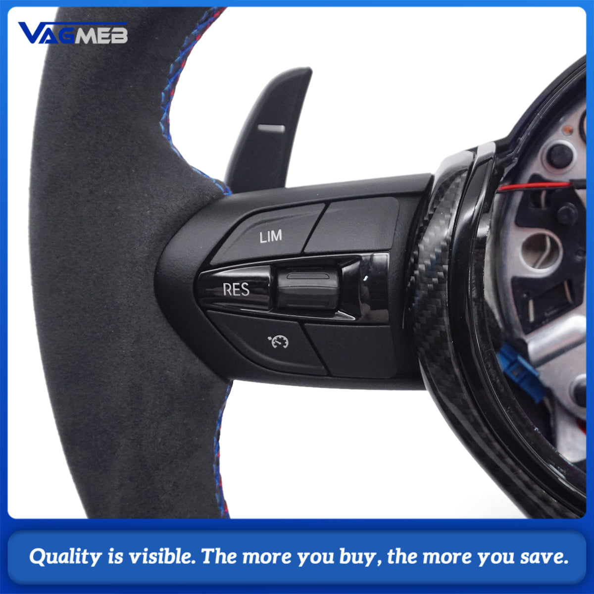 For BMW X3 X4 X5 M2 M4 M8 F10 F15 F20 F22 F30 E90 E91 Customized carbon fiber steering wheel with embedded LED lights