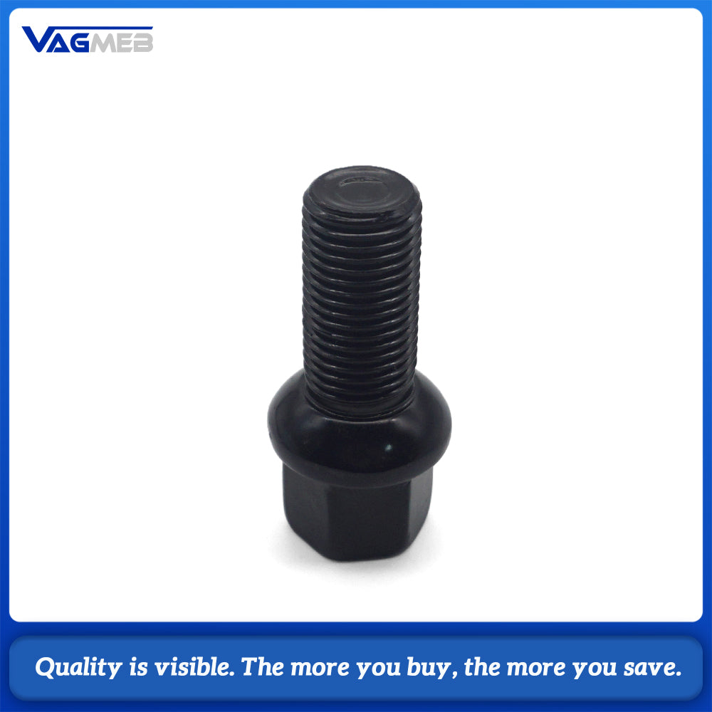 M14-1.5 Black Wheel Hub Screws Replacement For Audi A4 B8 B9 A6 C7 C8 Ball Seat Lug Bolts