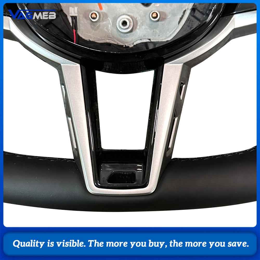 For BMW G20  Leather Steering Wheel Black Stitch Black Marker With Button Frame Heated Vibration Hands Off