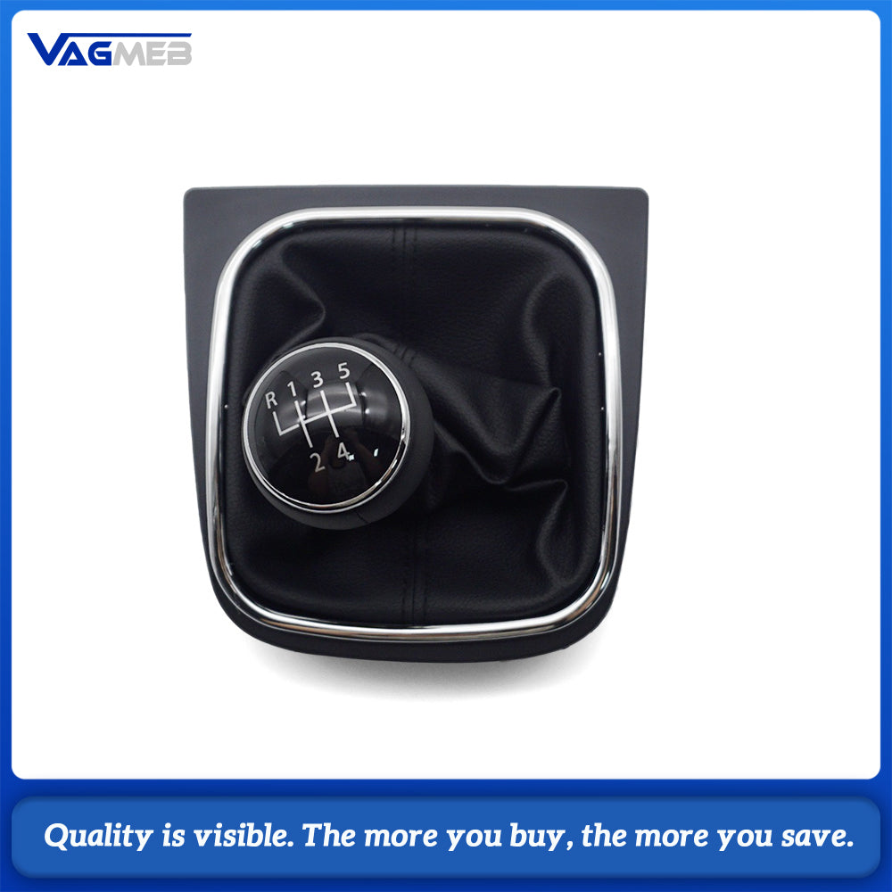 Gear Shift Knob with Leather Boot Collar Case For VW Golf MK5 Golf MK6 Car Accessorie