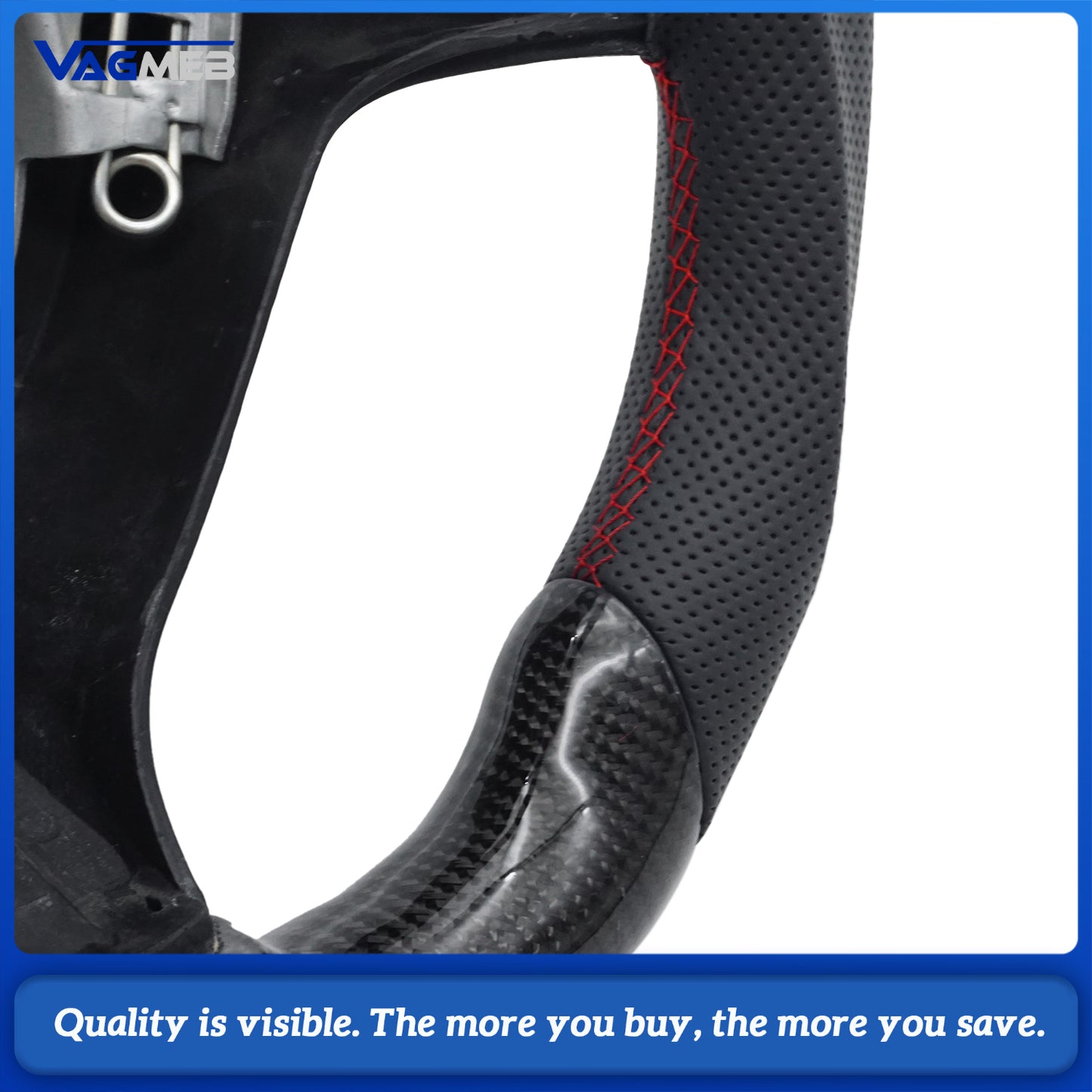 For VW Golf 4 IV Mk4 GTI 1997-2003Passat B5Seat Leon 1M MK1 Carbon Fiber Steering Wheel