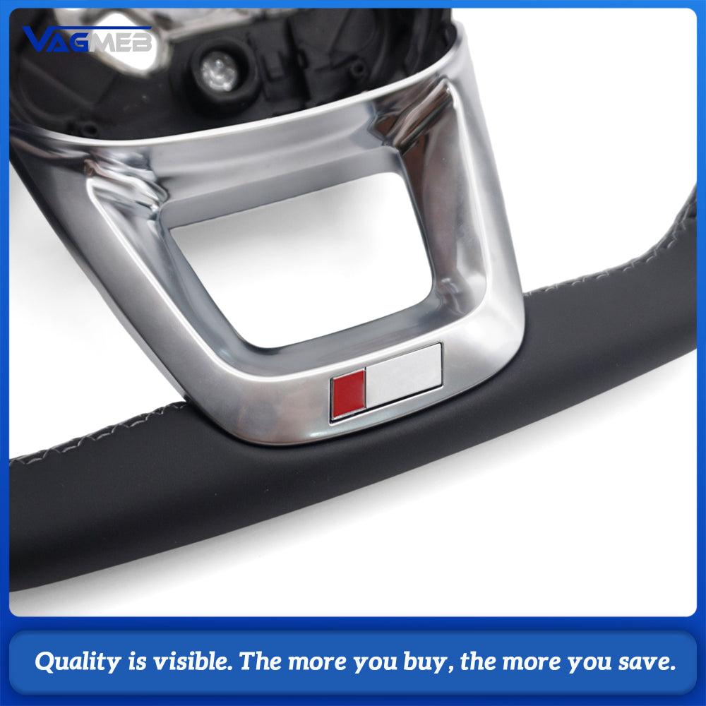 Perforated leather steering wheel for Audi Q5 FY Q7 4M Q8 S RS LOGO multifunctional steering wheel