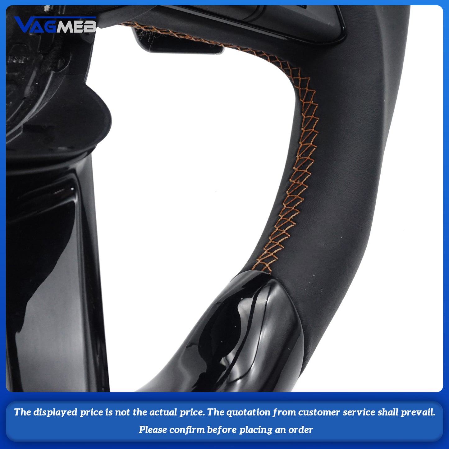 Alcantara leather steering wheel with paddle shifters and heating for Audi Q5 FY