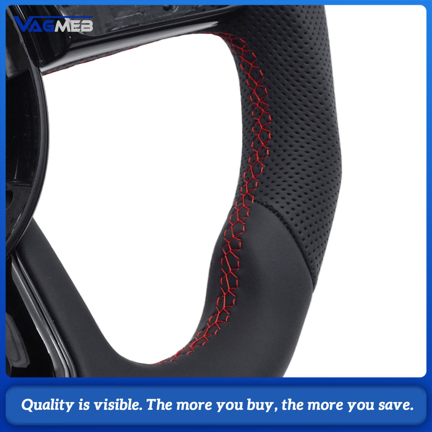 Sports style car steering wheel suitable for Audi A4 S4 B9 A3 S3 8V RS4 RS5 A5 S5 2017-2024 leather steering wheel car accessories