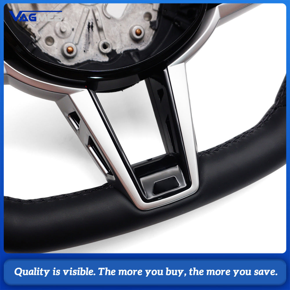 Fully leather steering wheel suitable For BMW 3 Series, 4 Series, 5 Series G20, G21, G80, G81, G22, G23, G30 With vibration motor